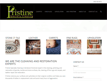 Tablet Screenshot of pristinespecialtycleaning.com